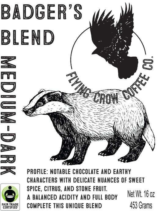 Badger's Blend FTO - Medium-Dark Roast - One Pound